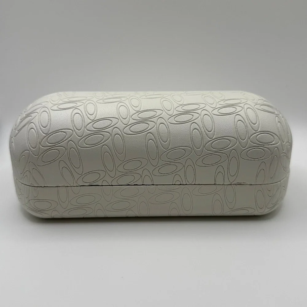 Oakley Eyeglass‎ Case Hard Shell White Ellipse Pattern Protective Storage